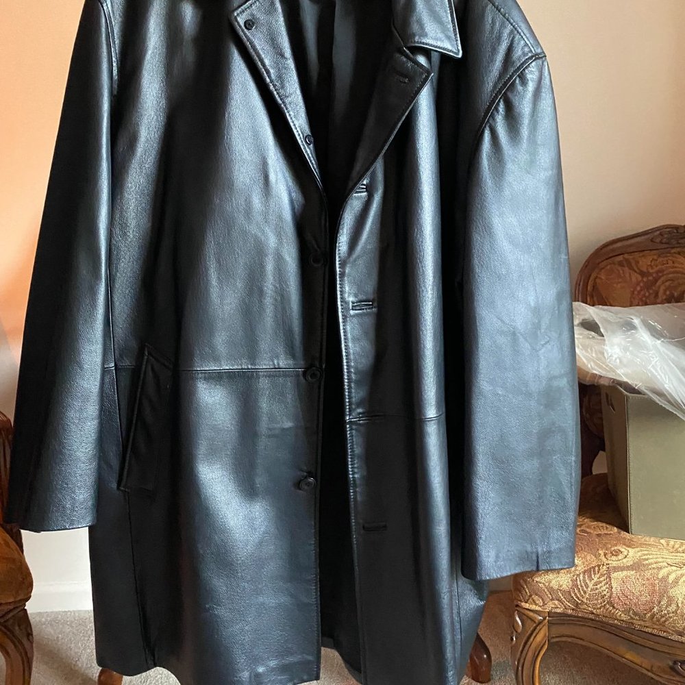 J. Ferrar black genuine leather jacket